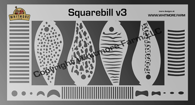 Mylar Airbrush Stencils For Fishing Lures Squarebill Airbrush Stencil Fishing Lure #3 Inch Mylar Mylar Airbrush Stencils For Fishing Lures Squarebill Airbrush Stencil Fishing Lure #3 Inch Mylar