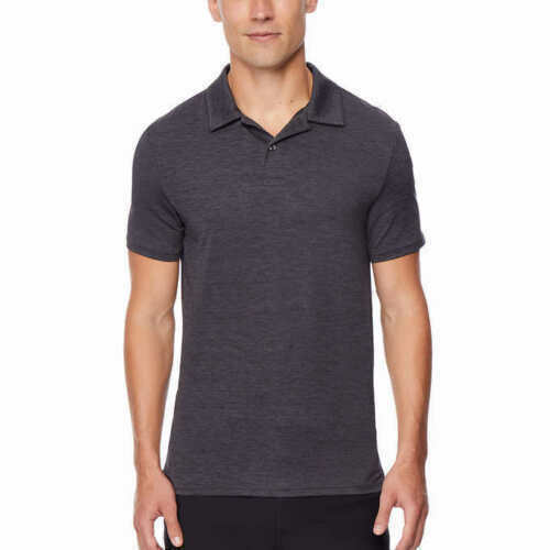 Short Sleeve Polo Shirt Dark Gray 
