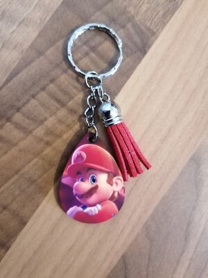 Super Mario Bros Movie Mario Peach Sublimated Keyring