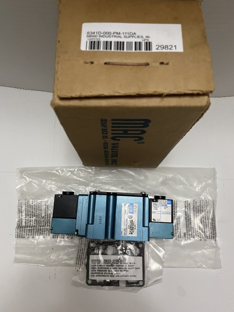 MAC Valves inc. 6341D-000-PM-111DA Solenoid Valve Only PME-111DABE 120V  NEW!! | eBay