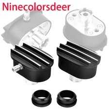 Aluminum Finned Oval Air PCV Breather Combo Valve Cover Nostalgia Black