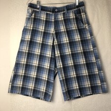 Shaka Wear Shorts Blue Plaid Multicolor Relaxed Fit Casual Men  s Size 34