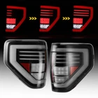 For 2009-2014 Ford F-150 F150 Pickup Sequential LED Tail Lights Clear Lens Lamps