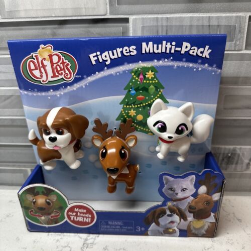 Elf Pets Elf on the Shelf 3pc Figures Multi Pack Dog Cat Reindeer Toy 3+  NIB - Foto 1 di 9