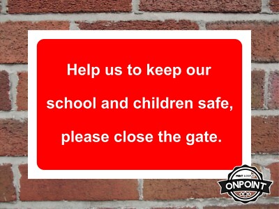 Helfen Sie uns, unsere Schule und Kinder sicher zu halten Foamex Sicherheitsschild.