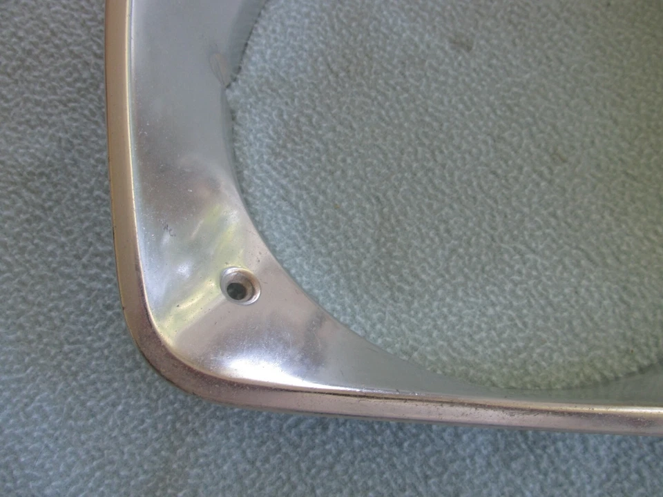 ORIGINAL PASSENGER SIDE HEADLIGHT TRIM BEZELS FOR 1975 1976 PLYMOUTH DUSTER - Image 3 of 4