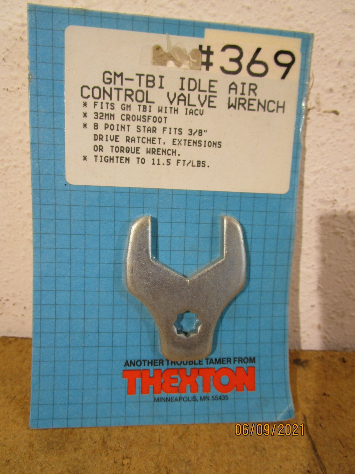Thexton 369 GM TBI Idle Air Control Valve Wrench NOS