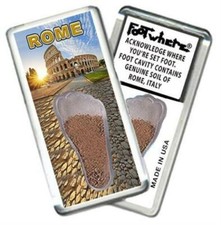Rome, Italy FootWhere® Souvenir Fridge Magnet. Made in USA