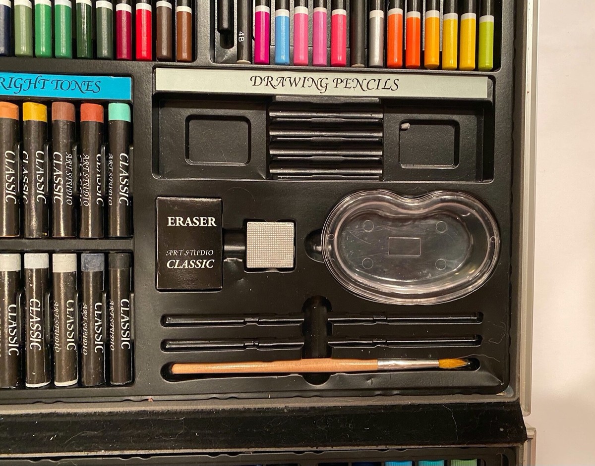 Classic Studio Art Set w/ Pencils, Paints, Pastels, Markers Classic Studio Art Set w/ Pencils, Paints, Pastels, Markers