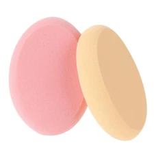 Sliverdew 2 Pack Oval Puff Beauty Egg Foundation Sponge Skin tone, pink