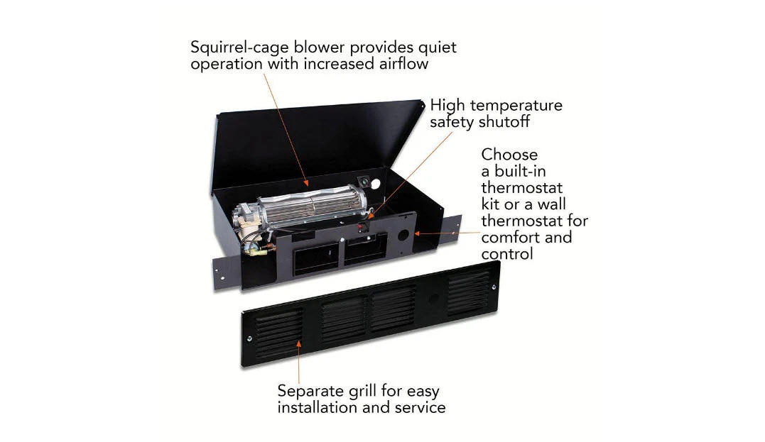 KICK SPACE HEATER Under Cabinet - Electric - 120V - 1 Ph - 1000 Watt -  Black | eBay