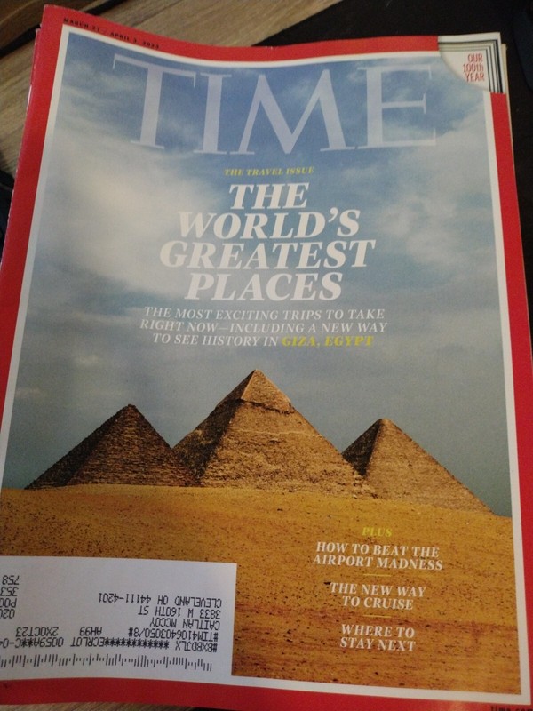 2023 Time Magazine: Travel Issue - The World's Greatest Places Giza, Egypt