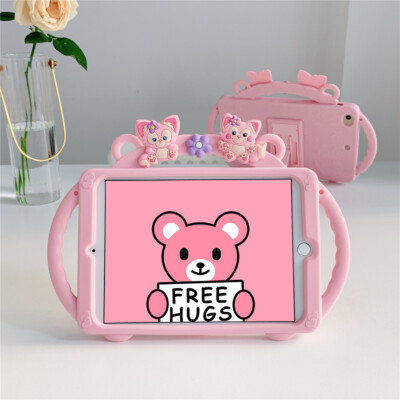 For iPad 5 6 7 8 9th 10 Gen 10.2 Air 2 3 4 Mini Pro11 Girl Stand Handle Kid Case