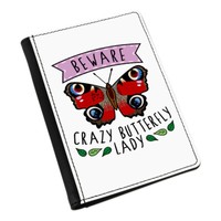 Beware VerrüCkte Schmetterling Damen Pass-Etui HüLle ÜBerzug Etui Tiere Lustig