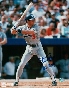 Steve-Sax-Signed-8X10-Photo-034-82-ROY-034-Autograph-LA-Dodgers-Road-Bat-Low-Auto-COA