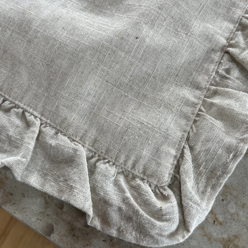 Linen Table Runner Beige Farmhouse Cottagecore Coastal 16” x 76” - Picture 2 of 7