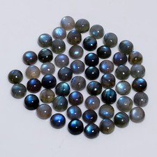 100 Natural Labradorite Round Cabochon Gemstone Lot 20 Ct 7X7X4 mm EEL-24
