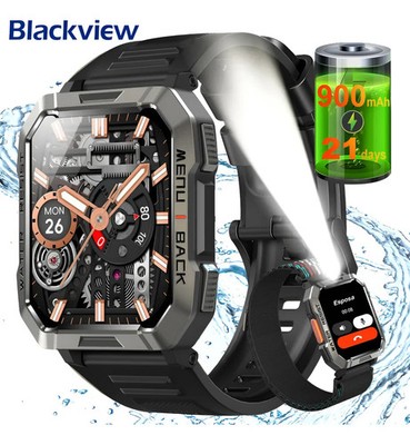 Blackview Smartwatch Herren, Fitnessuhr mit Telefonfunktion Kompass Sportuhr Uhr