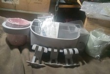 Toothbrush Holder  Toiletry Organizer, Wall Mounted W His/Her Cups