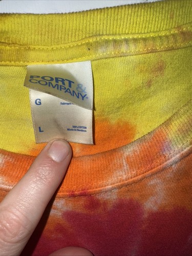 Covid Throwback Tie Dye Essential T-Shirt Größe Large - Bild 3 von 4