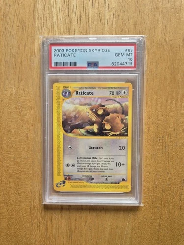 2003 Pokemon Skyridge Raticate 89/144 PSA 10 Gem Mint