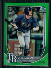 JAKE MANGUM 2025 BOWMAN CHROME ROOKIE GREEN REFRACTOR RAYS RC /99
