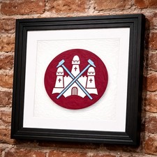 West Ham Utd 1970s Retro Crest - Football Legends - 12 inch Square Framed Print