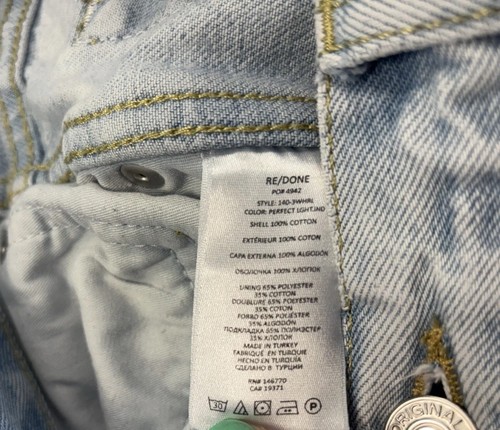 Re/Done 90’s High Rise Loose Jeans Cotton Perfect Light Indigo Womens Size 31 - Picture 8 of 8