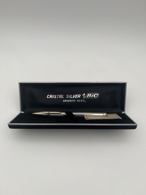 RARE~Vintage BIC Pen~Crystal Silver Silver 925°/oo~Cert.Warranty~Special Edition.