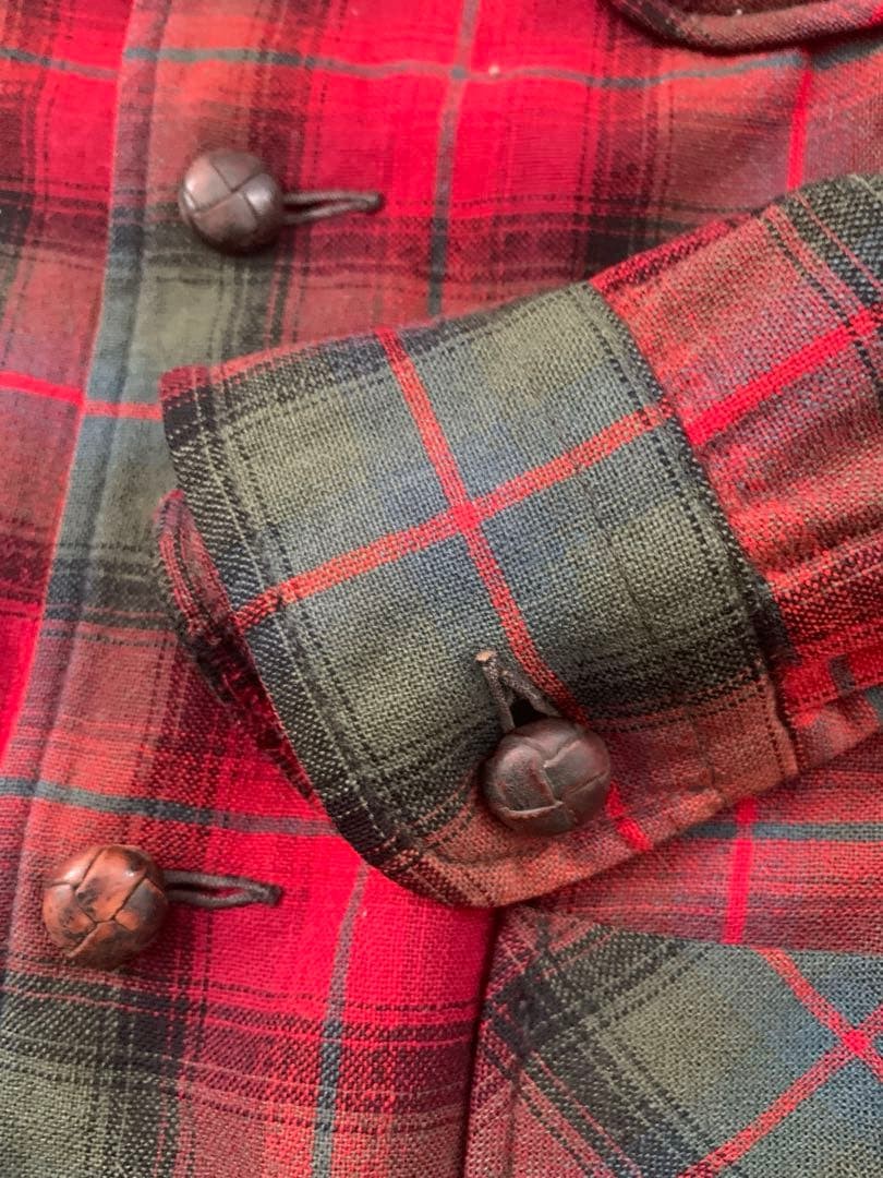 Pendleton Check Leather Trim Tailored Jacket S Re… - image 6