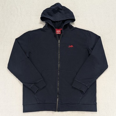 Red Bull RB Leipzig Football Club Full-Zip Hoodie XL Navy Blue Soccer Futbol EUC