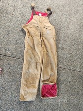Vintage Carhartt Bib Overalls Quilted Insulated Double Knee Men  s 48x32 BQZF06