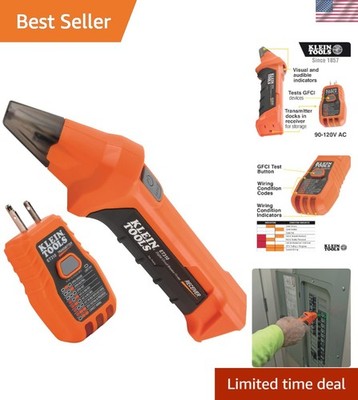 Klein Tools AC Circuit Breaker Finder with GFCI Tester - Reliable 90-120V Sol...