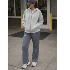 Adidas Women's 12 Grey Mesh Lined Track Pants Gorpcore Streetwear Vtg Y2kstyle