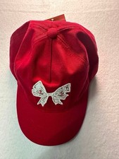 Red Child s Hat with White Bow OSFM New with Tags