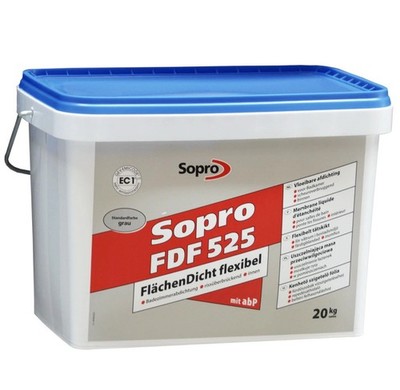 Sopro FlächenDicht flexibel FDF 525 grau Abdichtung Flüssigfolie Fliesen 20 kg