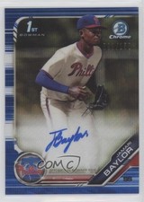 2019 Bowman Draft Chrome Pick Blue Wave Refractor /150 Jamari Baylor Auto z3a