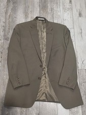 40R Men's Ralph Lauren Blazer Dark Khaki Tan 100 Wool 2 Button Sport Coat