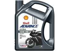 Shell Advance 4T Ultra 10W40 Synthetic 4 Stroke Motorcycle engine oil 4L 7.48 per litre