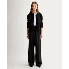 EVERLANE Way High Drape Pleated Pant Womens 10S Black Buttersmooth Wide Leg