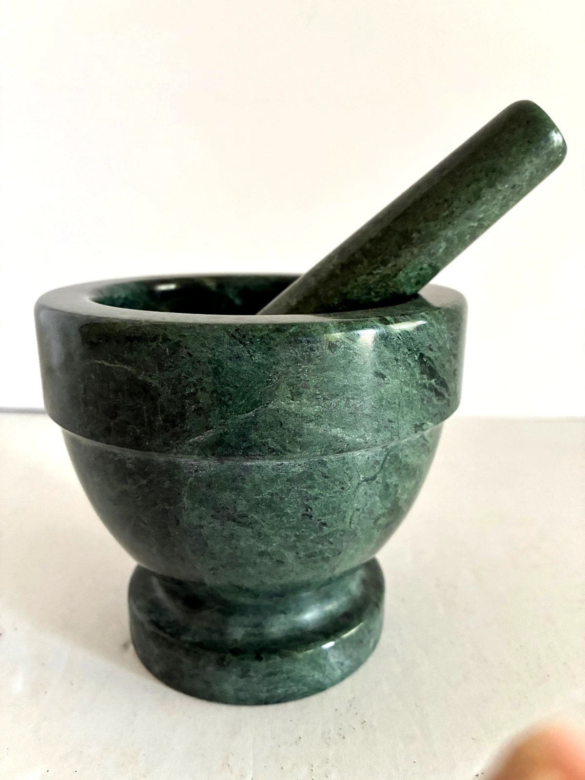 Vintage Green Marble Mortar & Pestle- Pre-Owned but Never Used- Excellent Shape
Opens in a new windo