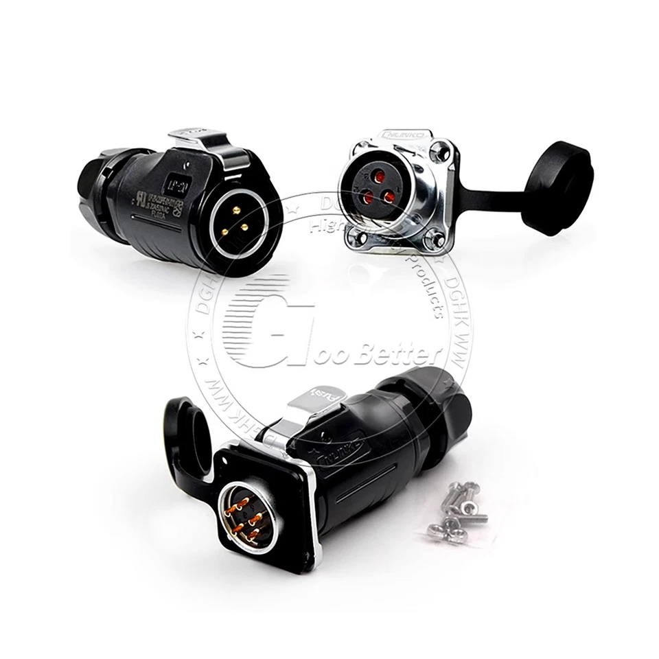 Lp20 Waterproof LED Female Plug Circular Wire Connector 2 3 4 5 7 9 10 12 14Pin - Image 4 of 4