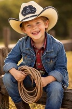 KIDS BABY TODDLER WESTERN COWBOY RODEO HAT, SOMBRERO VAQUERO, BOYS WESTERN HAT