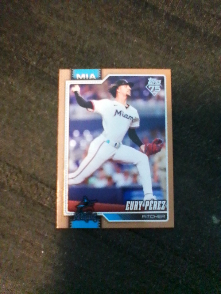 2026 Topps Series 1 Baseball Eury Perez Gold /2026 Miami Marlins
