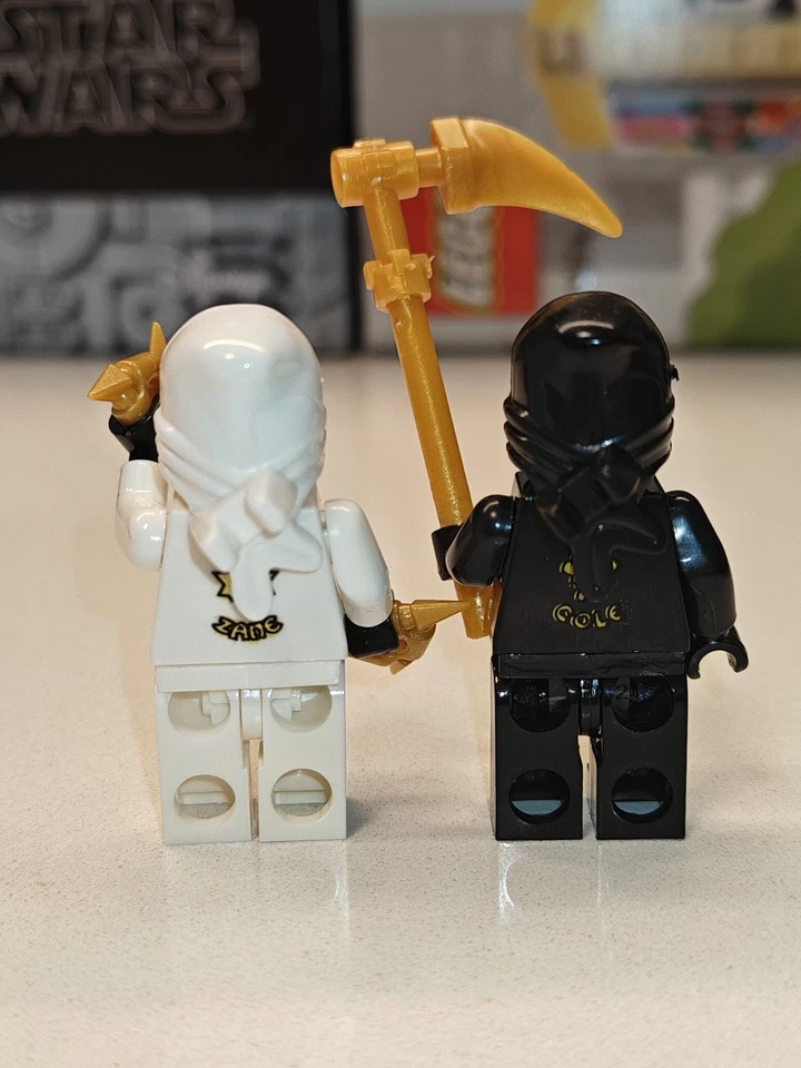 NUEVO Ninjago Cole DX y Zane DX con Armas Doradas Minifigura Lego Personalizada Foto 2 de 4