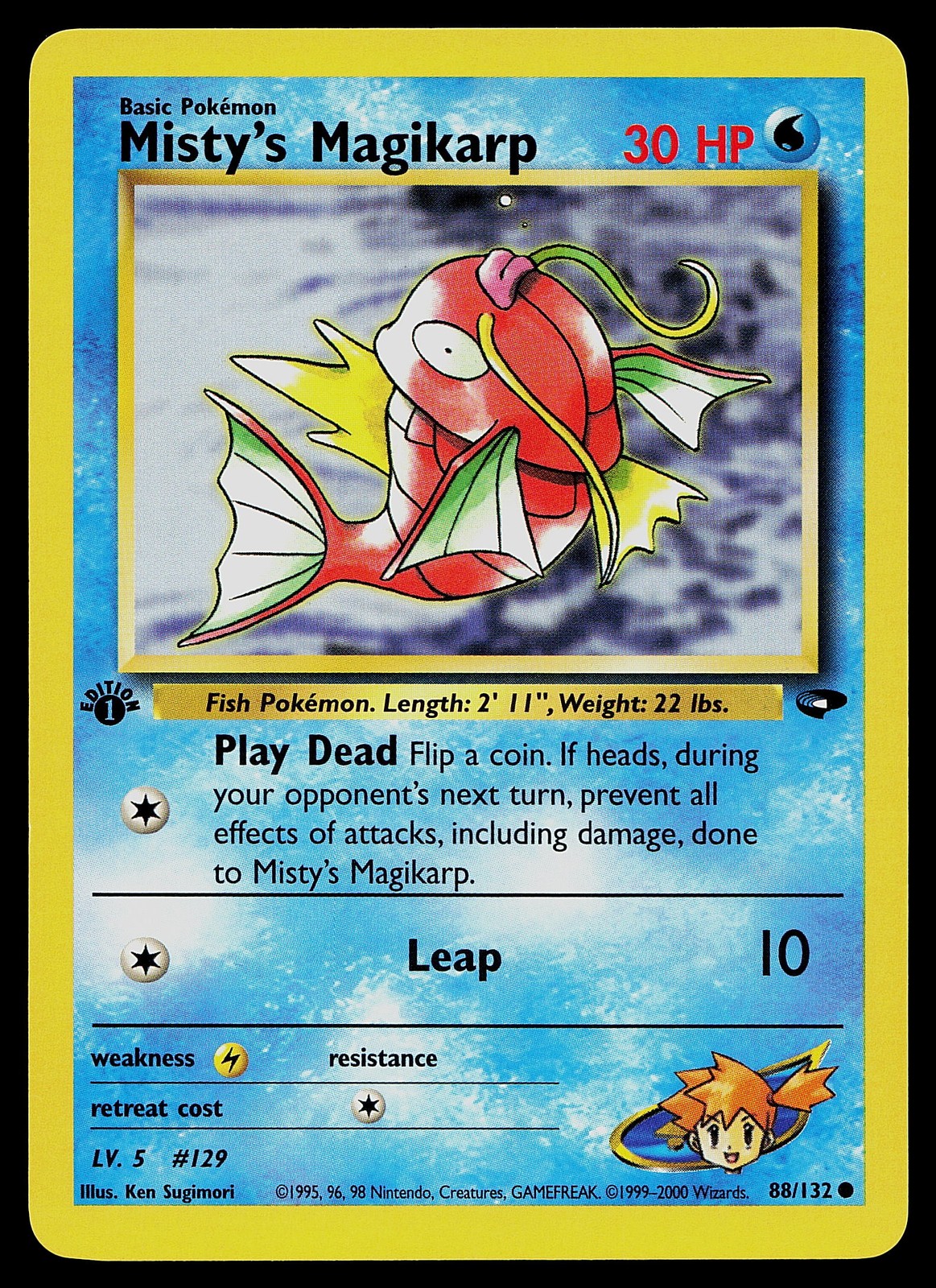 Pokemon Card - Misty's Magikarp Gym Challenge 88/132 Common 1st Edition