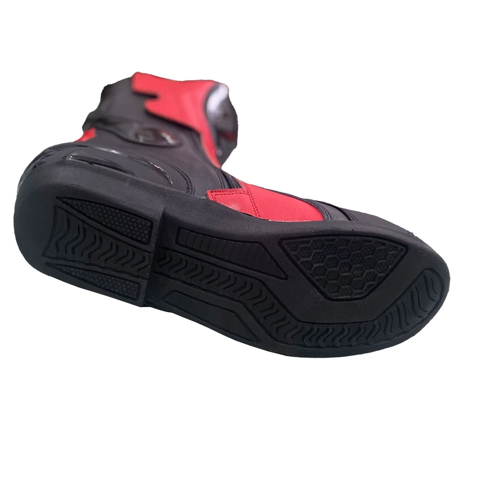 BMW M Motorrad Serie M Negro Rojo Moto Carreras Cuero Botas Protección Bicicleta Foto 4 de 4