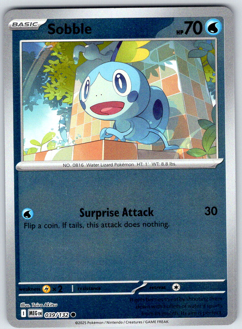 Sobble 039/132 ME01: Mega Evolution Common Reverse Holo 2025 NM
