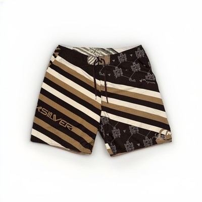 VTG Quiksilver Board Shorts Swim Trunks Mens Size 38 Fred Patacchia Zip Pocket