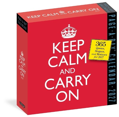 Rackhams Keep Calm And Carry On Desk Calendar 2027, Desk Calendars, Day To View, Humour, Gift - Image 3